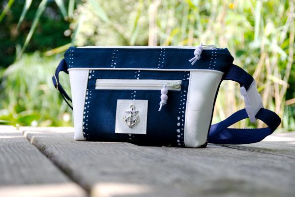 Nähbox Gürteltasche 'Ida' - Waterdrops Navy