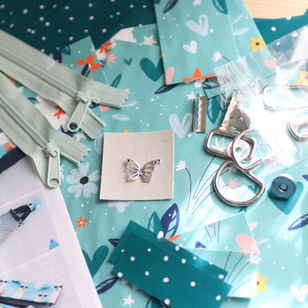 Preview: Nähset Tasche 'Katie' - Flowers mint
