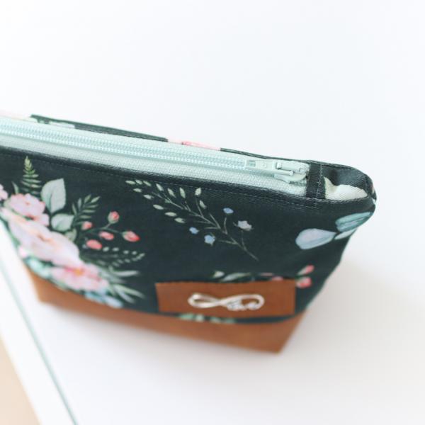 Nähbox Kosmetiktasche - Aquarell Dunkelgrün