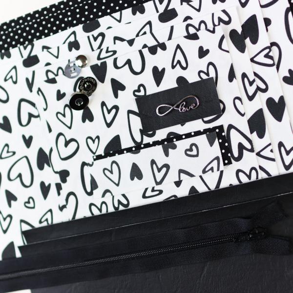 Nähbox große Kosmetiktasche - Lieblingsstück schwarz