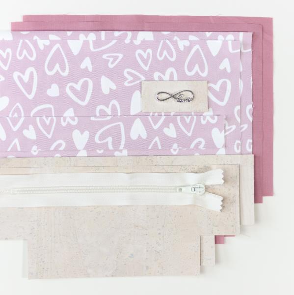 Preview: Nähbox Kosmetiktasche - Lieblingsstück rosa