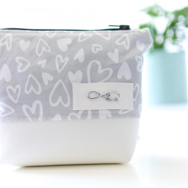 Nähbox Kosmetiktasche - Lieblingsstück hellgrau