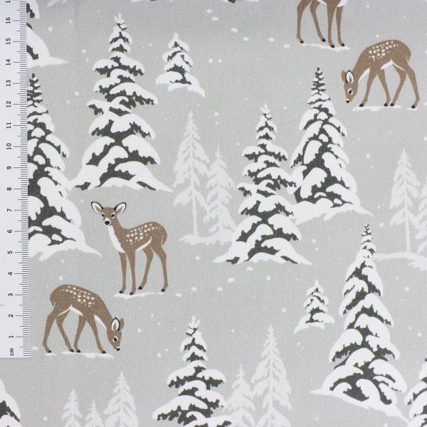 Preview: Canvas Eigenproduktion 'Rehe im Winterwald'