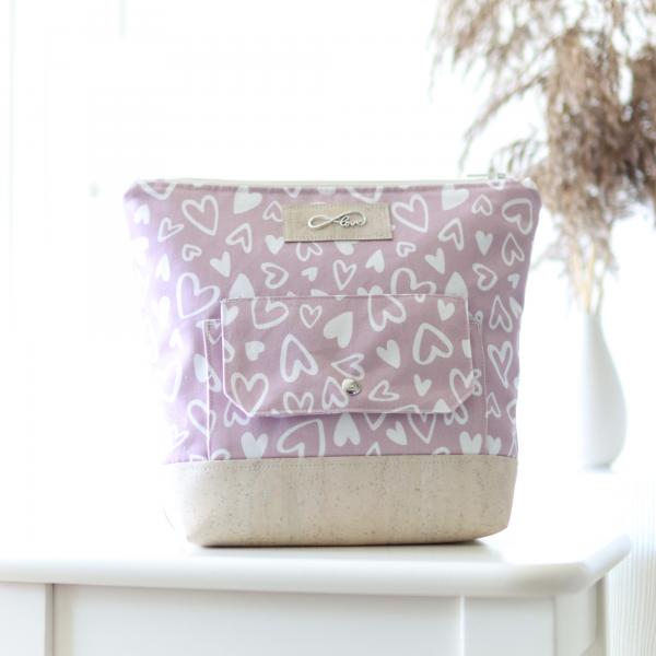 Nähbox große Kosmetiktasche - Lieblingsstück rosa