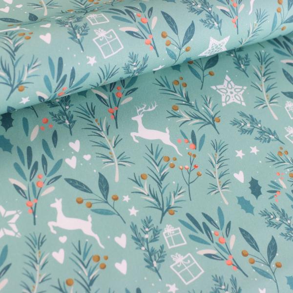 Canvas Eigenproduktion 'Rentiere mint'