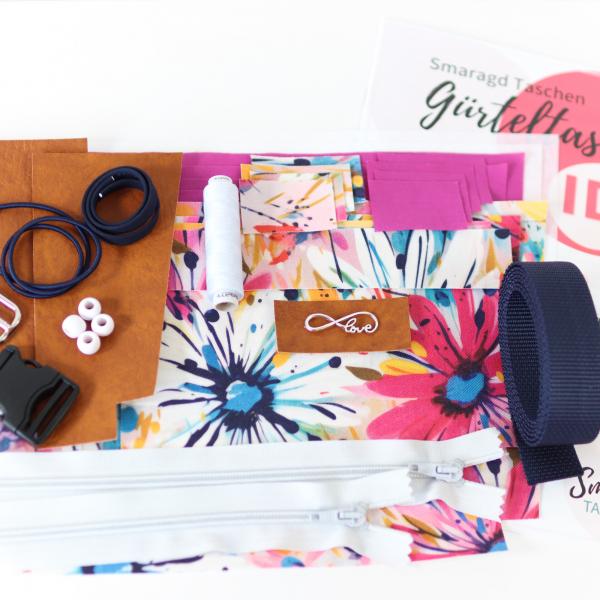 Nähbox Gürteltasche 'Ida' - Blumenkind