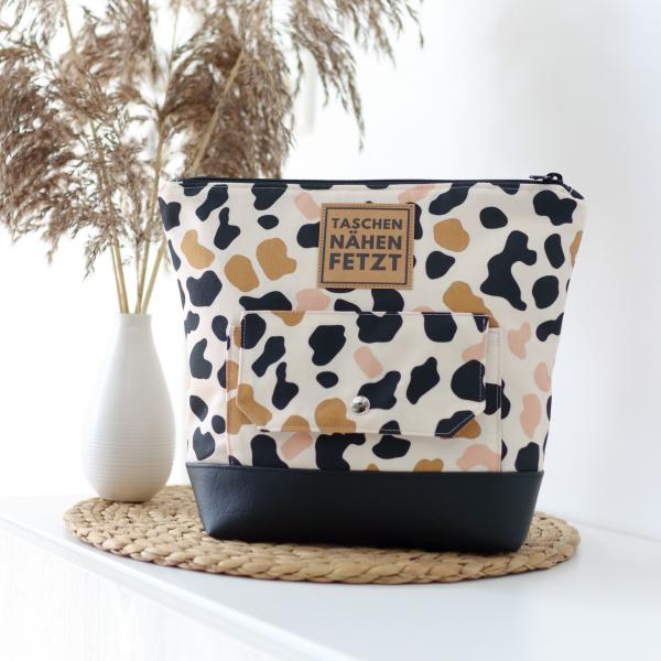 Nähbox große Kosmetiktasche - Leo inkl. Labelset 'Nähliebe'