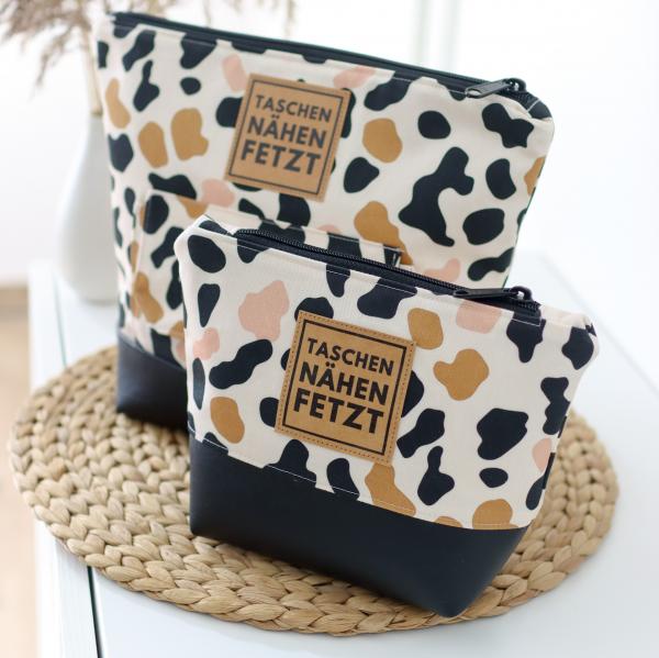 Nähbox große Kosmetiktasche - Leo inkl. Labelset 'Nähliebe'