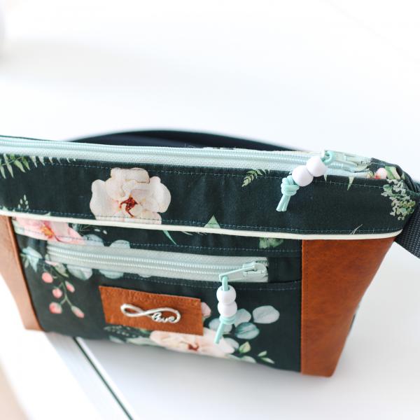 Nähbox Gürteltasche 'Ida' - Aquarell dunkelgrün