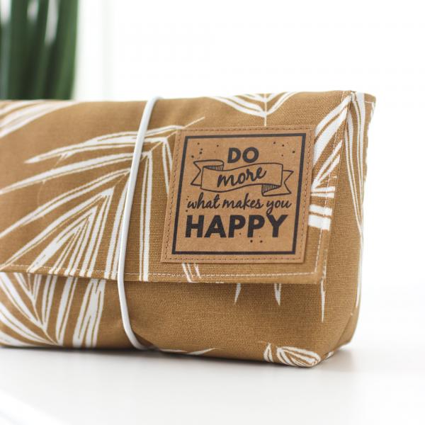 Nähset Minibag - Palmenblätter beige inkl. Labelset 'Fun'