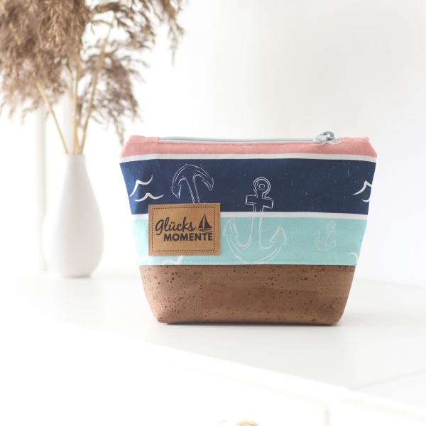 Nähbox Kosmetiktasche - Anker & Meer inkl. Labelset 'Anker'