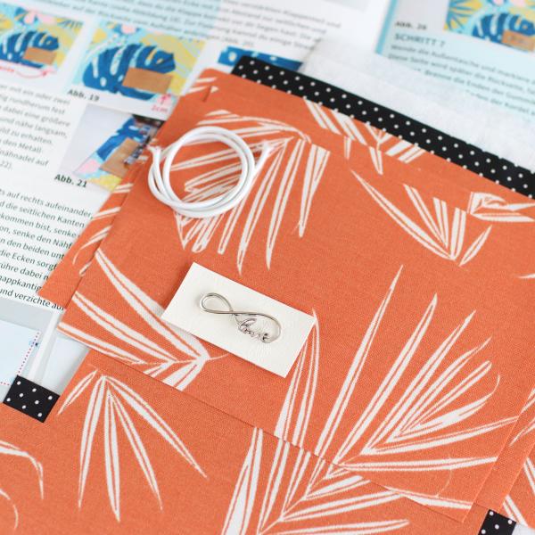 Nähset Minibag - Palmenblätter Orange