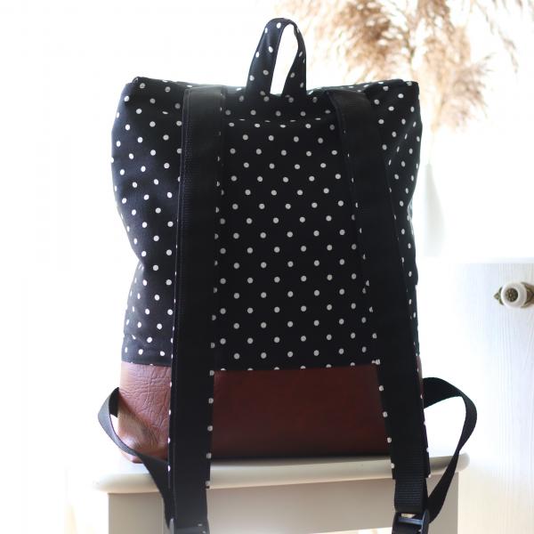 Nähbox Rucksack - Punkte schwarz