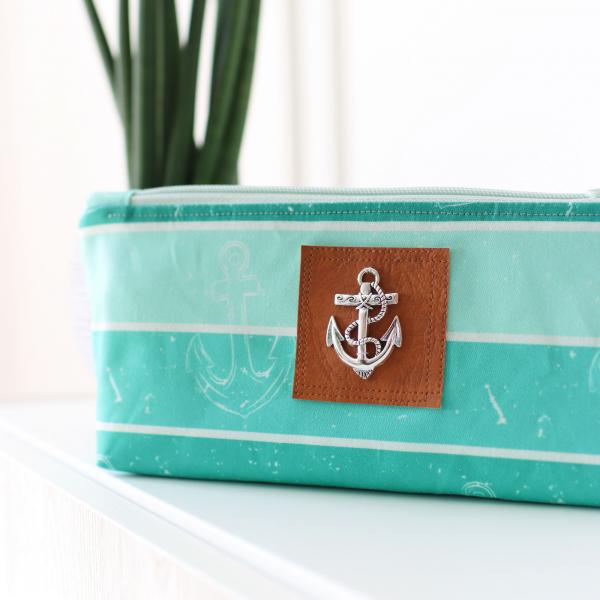 Nähset Zipperbag - Anker türkis