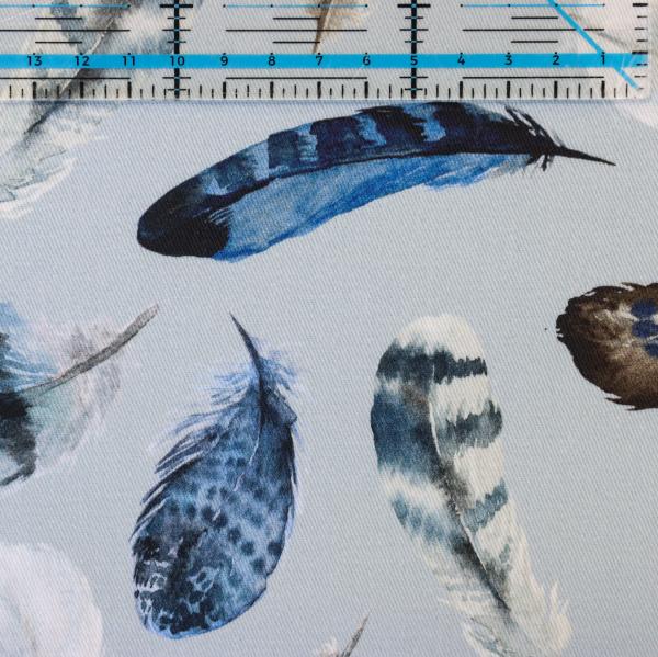 Canvas Eigenproduktion 'Feathers Blue'
