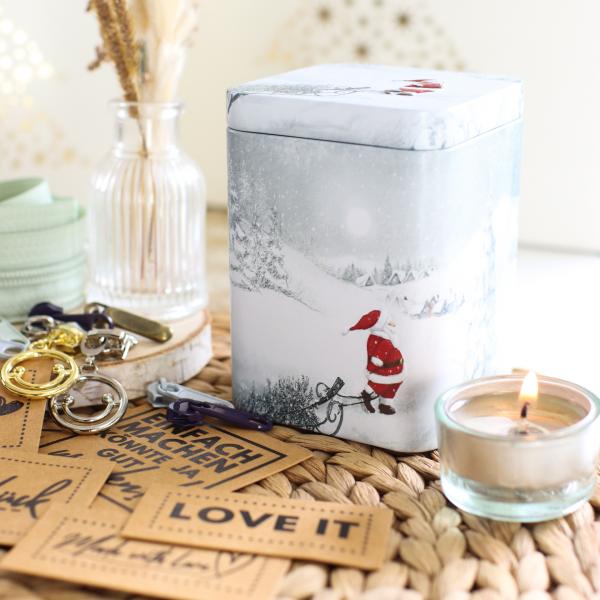 Große Weihnachtsbox mit Umhänge- & Kosmetiktaschen-Nähset