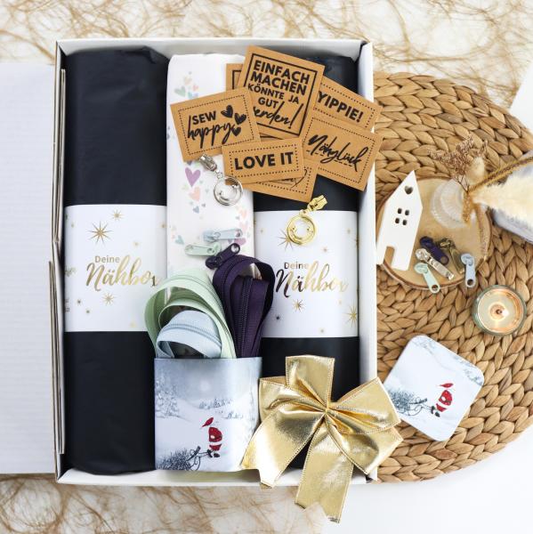 Preview: Große Weihnachtsbox mit Katie- & Geldbörsen-Nähset