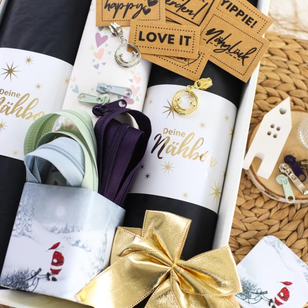 Große Weihnachtsbox mit Amber- & Geldbörsen-Nähset