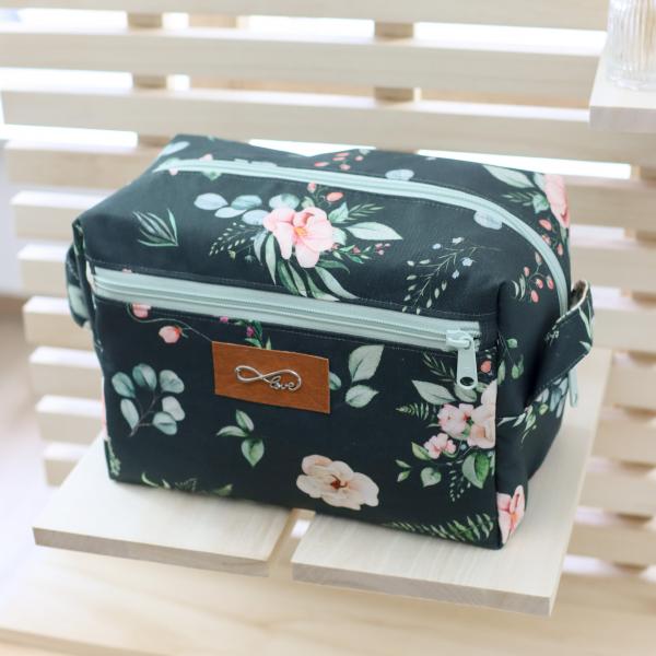 Preview: Nähset Boxybag 'Maxi' - Aquarell dunkelgrün