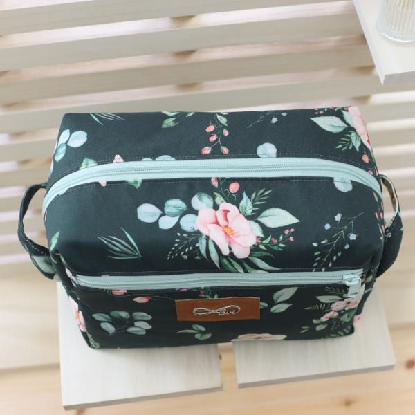 Nähset Boxybag 'Maxi' - Aquarell dunkelgrün