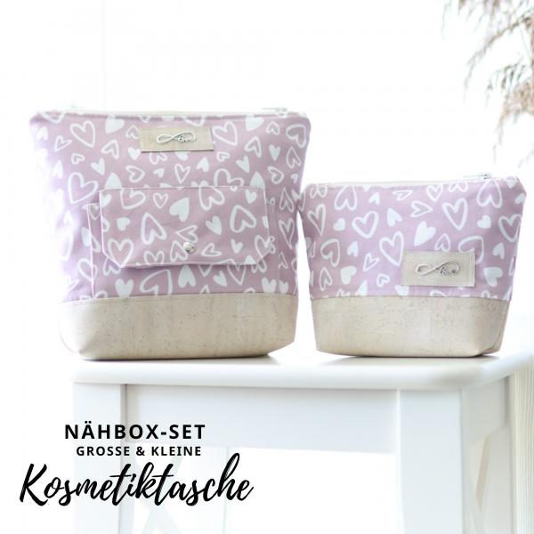 Nähbox große Kosmetiktasche - Lieblingsstück rosa