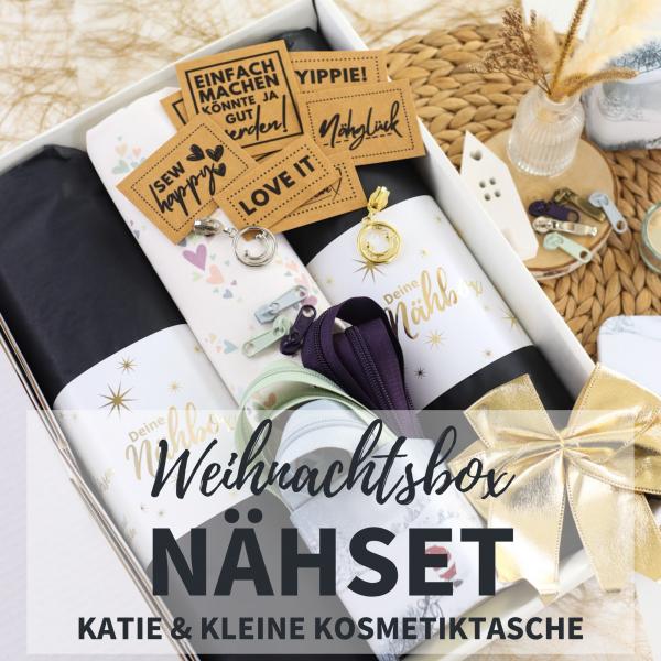Große Weihnachtsbox mit Katie- & Kosmetiktaschen-Nähset