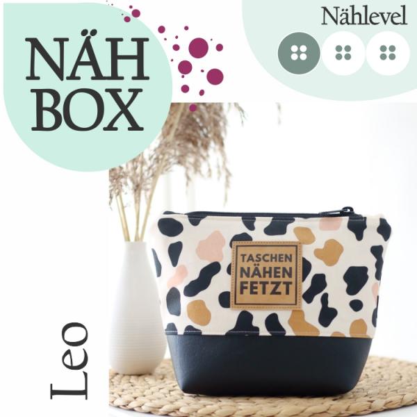 Nähbox Kosmetiktasche - Leo inkl. Labelset 'Nähliebe'