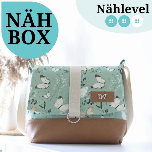 Nähset Tasche 'Katie' - Schmetterlinge mint