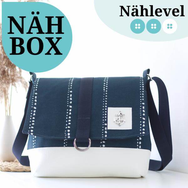 Nähset Tasche 'Katie' - Waterdrops Navy