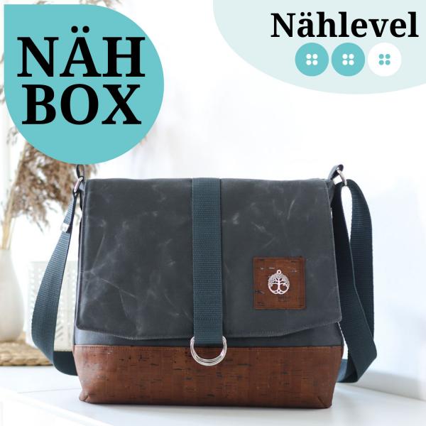 Nähset Tasche 'Katie' - Waxed Dark
