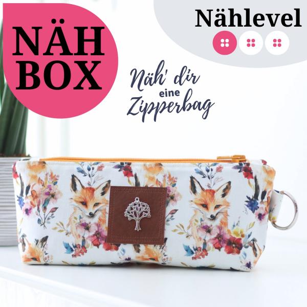 Nähset Zipperbag - Blütenfuchs