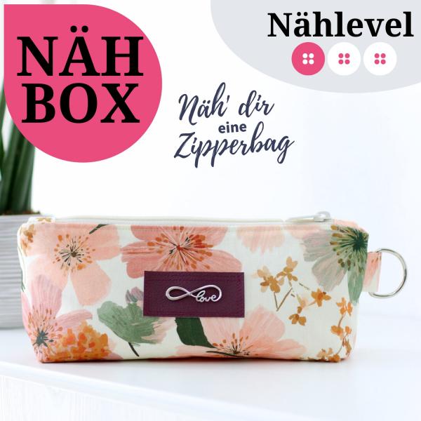 Nähset Zipperbag - Blumengarten