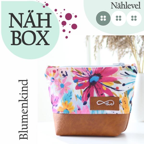 Nähbox Kosmetiktasche - Blumenkind