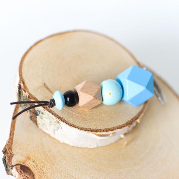 Großer Schlüsselanhänger - Gänseblümchen/Blau/Mint