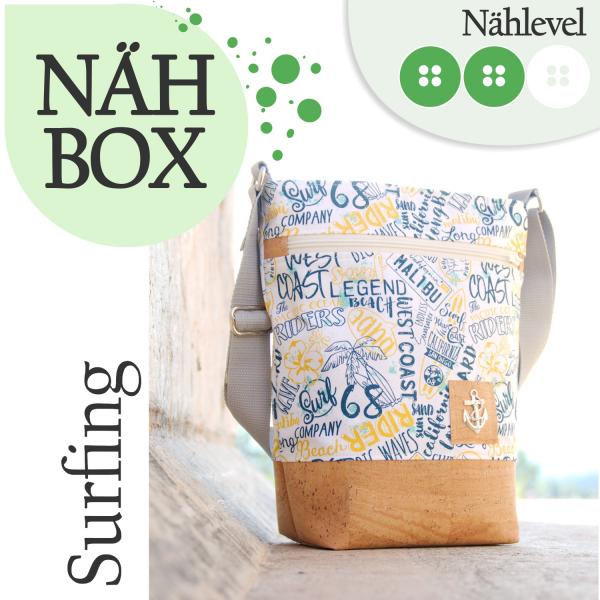 Nähbox Umhängetasche - Surfing