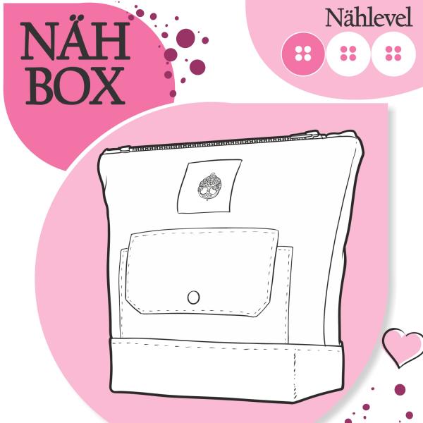 Nähbox große Kosmetiktasche - Anchor & Flowers