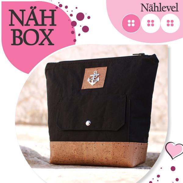 Nähbox große Kosmetiktasche - Waxed Anchor