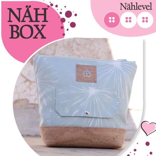 Nähbox große Kosmetiktasche - Pusteblume Mint