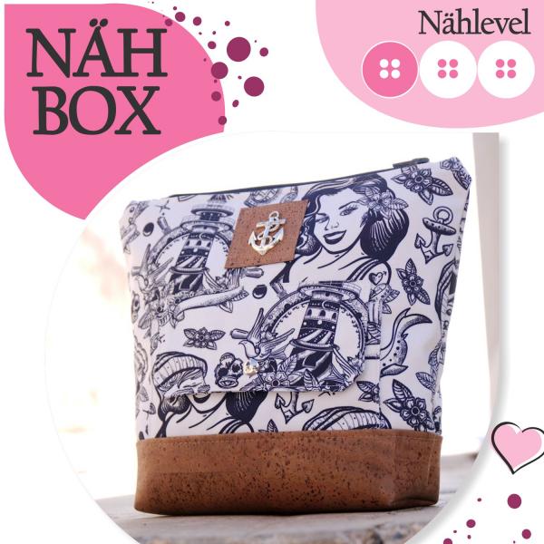 Nähbox große Kosmetiktasche - Raue See