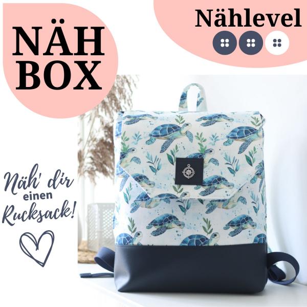Nähbox Rucksack - Schildkröte