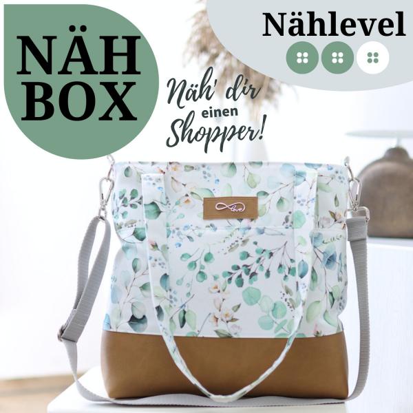 Nähbox Shopper - Eukalyptus Pastell