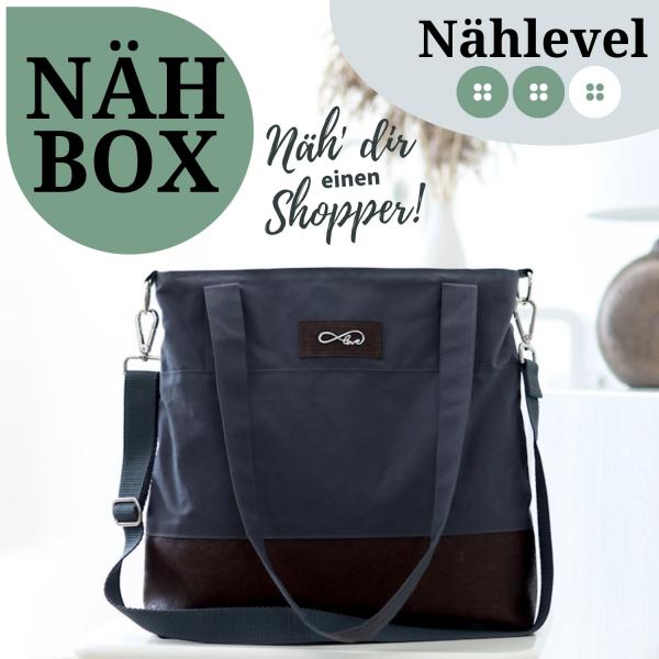Nähbox Shopper - Waxed Grey