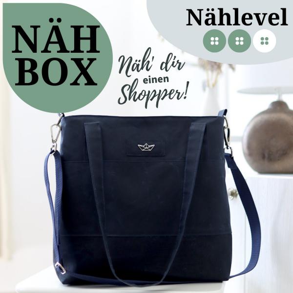 Nähbox Shopper - Waxed Ocean