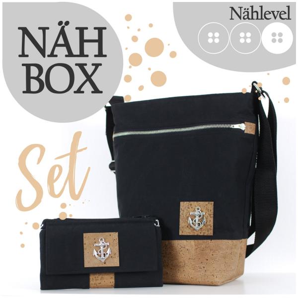 Nähbox Set - Umhängetasche & Geldbörse - Waxed Anchor