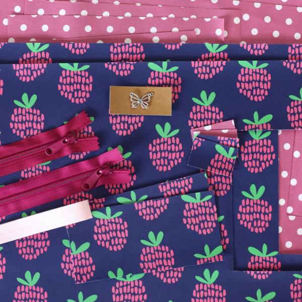 Preview: Nähset Boxybag 'Maxi' - Himbeere