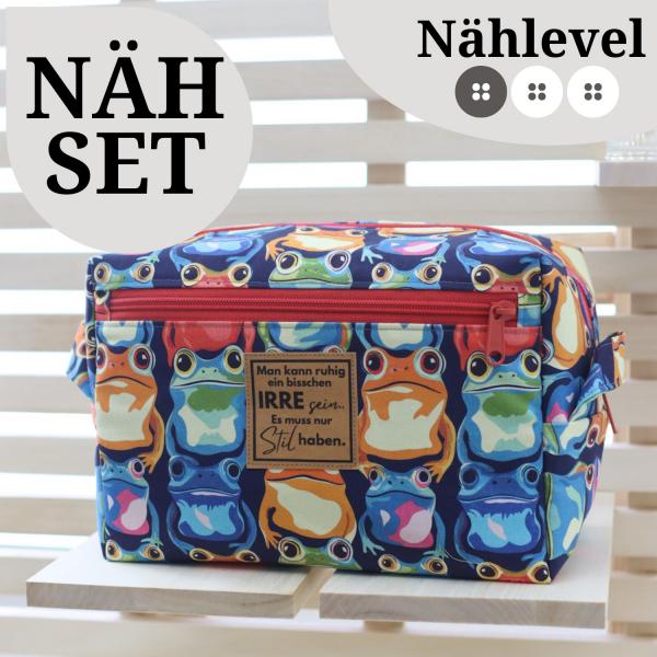 Nähset Boxybag 'Maxi' - Froschkönig inkl. Labelset 'Crazy'