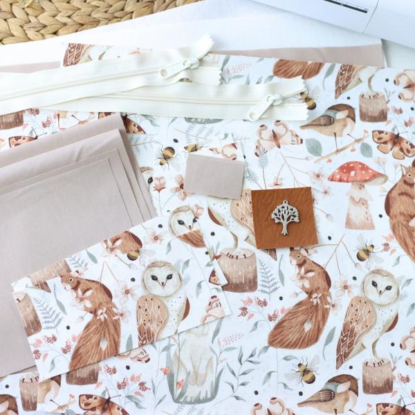 Preview: Nähset Boxybag 'Maxi' - Waldtiere