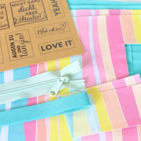 Preview: Nähset Boxybag 'Mini' - Summerfeeling inkl. Labelset 'C'est la vie!'