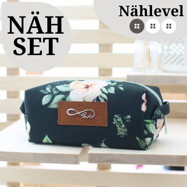 Nähset Boxybag 'Mini' - Aquarell dunkelgrün