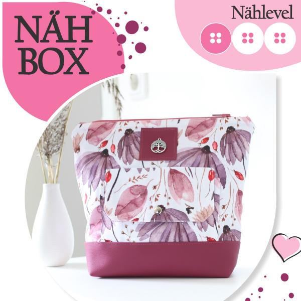 Nähbox große Kosmetiktasche - Purple
